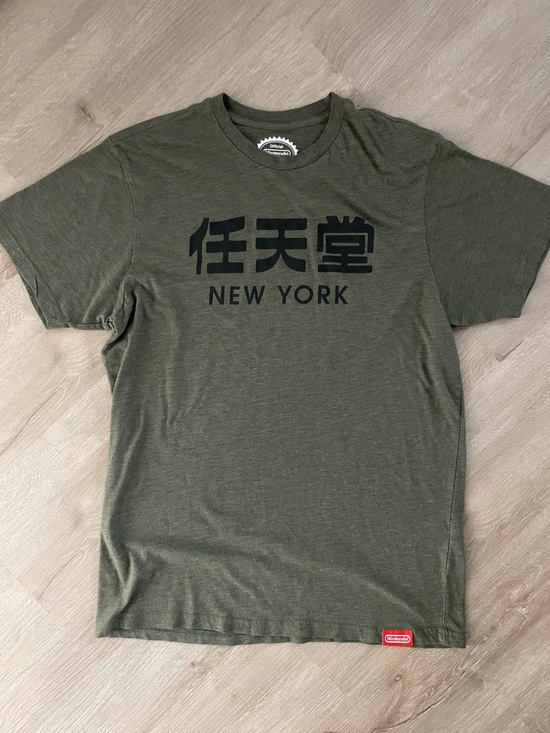 Nintendo Other - Nintendo New York Kanji Olive Green Tee Size XL